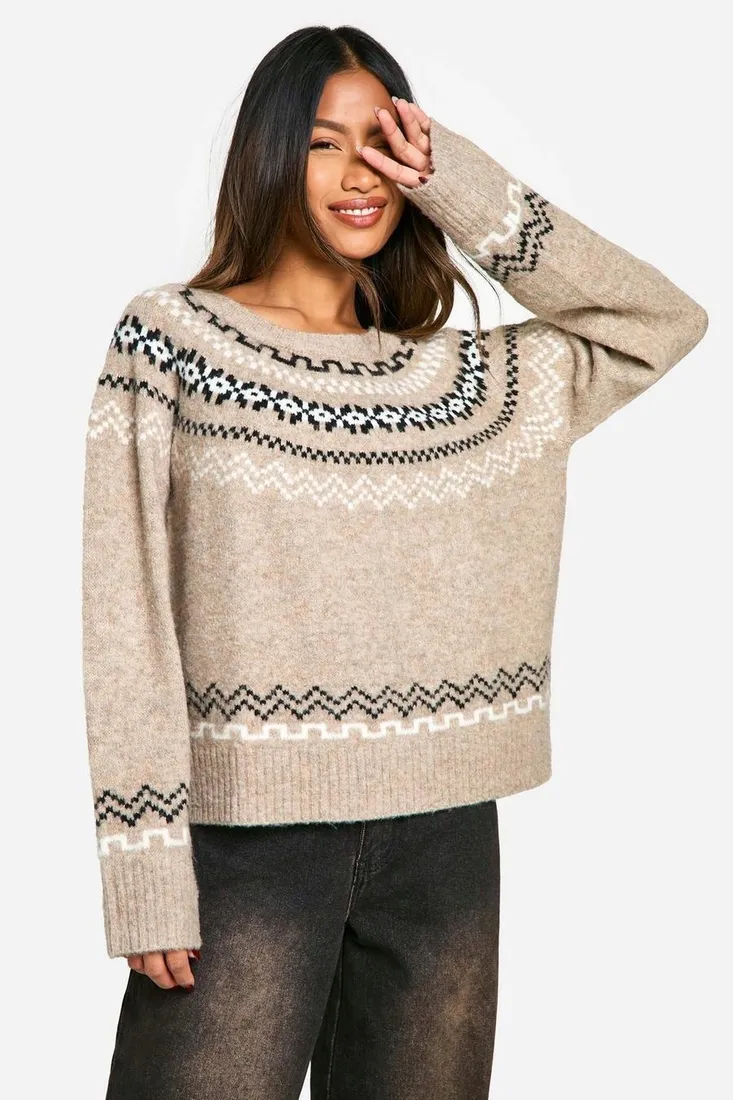 szary-sweter-oversize-boohoo-m