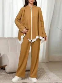 brazowo-bialy-komplet-bluza-i-spodnie-shein-s