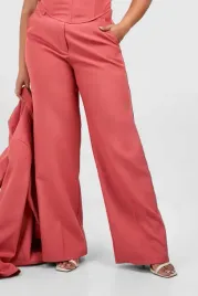 rozowe-proste-spodnie-boohoo-xxl