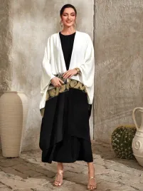 komplet-czarna-sukienka-i-bialo-czarna-narzutka-shein-s