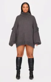 dlugi-szary-sweter-z-golfem-sukienka-prettylittlething-xl