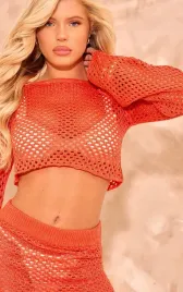 pomaranczowy-krotki-top-szydelkowy-prettylittlething-xs