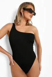 czarny-prazkowany-stroj-kapielowy-na-jedno-ramie-boohoo-xl