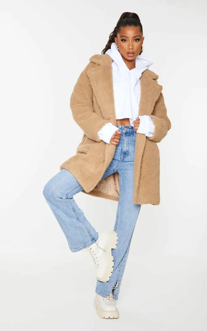 brazowy-plaszcz-owca-prettylittlething-m-stan-nowy