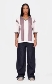 brazowo-kremowa-koszulka-w-paski-prettylittlething-xs