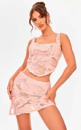 rozowy-teksturowany-top-gorsetowy-damski-z-wiazaniem-prettylittlething-xs