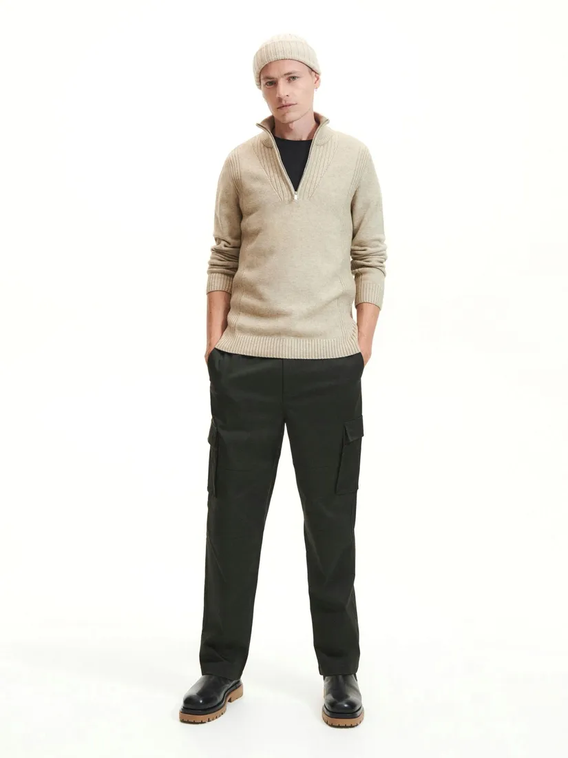 zielone-spodnie-cargo-reserved-m-stan-nowy