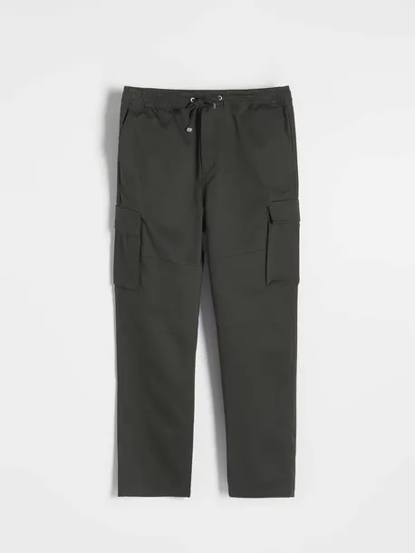 zielone-spodnie-cargo-reserved-m-kolor-zielony