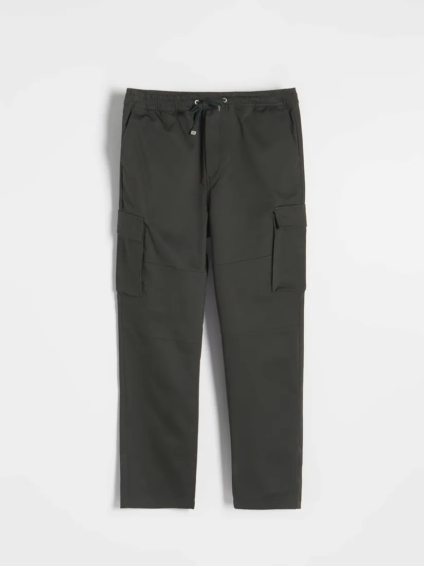 zielone-spodnie-cargo-reserved-m-stan-nowy