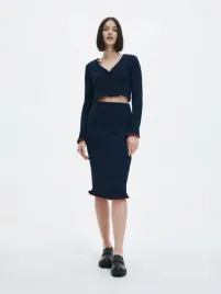 granatowa-spodnica-z-dzianiny-midi-reserved-s