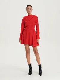 czerwona-sukienka-z-szerokimi-mankietami-reserved-xs