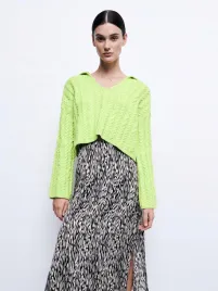 neonowy-sweter-damski-krotki-reserved-m