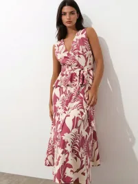 czerwona-letnia-sukienka-midi-z-paskiem-mohito-xxs