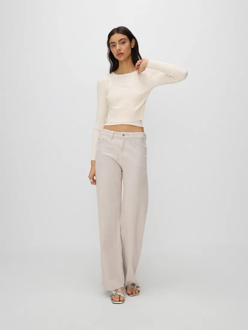 bezowy-sweter-z-topem-reserved-l-stan-nowy