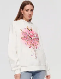 biala-bluza-z-kapturem-z-nadrukiem-house-xs-s