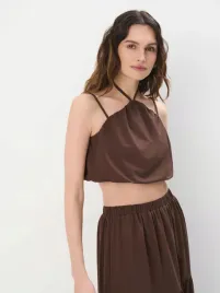 czekoladowy-krotki-top-damski-mohito-l