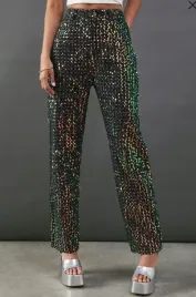 czarne-spodnie-z-cekinami-warehouse-m