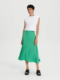 zielona-spodnica-midi-z-lyocellem-reserved-l