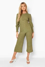 zielony-khaki-kombinezon-w-groszki-boohoo-l