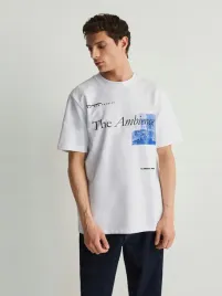 bialy-bawelniany-t-shirt-z-nadrukiem-reserved-l