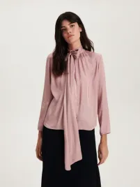 rozowa-bluzka-z-wiazaniem-reserved-xs