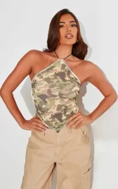 zielono-brazowy-top-moro-prettylittlething-xs