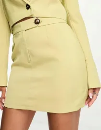 limonkowa-spodnica-mini-kaiia-xl