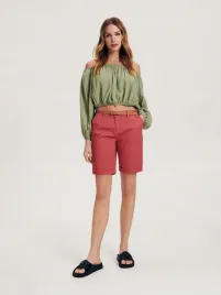 rozowe-szorty-bawelniane-z-paskiem-reserved-xs