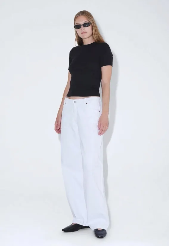 biale-jeansy-relaxed-dr-denim-27-32-stan-nowy