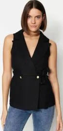 czarna-kamizelka-z-paskiem-trendyol-xl