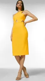 pomaranczowa-dopasowana-sukienka-midi-karen-millen-l