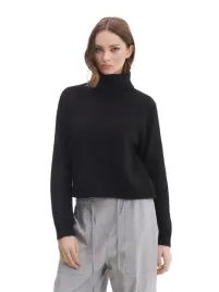 czarny-sweter-damski-z-golfem-cropp-xs