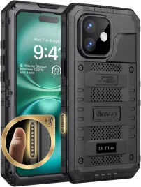 beeasy-etui-wodoodporne-do-iphone-16-plus-metalowe-360-pancerne-czarne