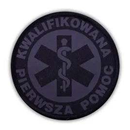 emblemat-czarny-odblaskowy-kwalifikowana-pierwsza-pomoc-na-rzepie-85-cm