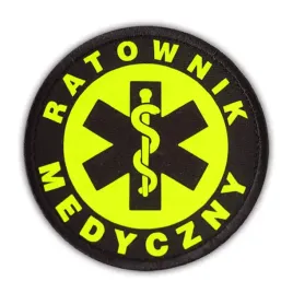 emblemat-yellow-fluo-ratownik-medyczny-na-rzepie-85-cm