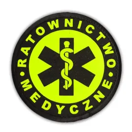 emblemat-yellow-fluo-ratownictwo-medyczne-na-rzepie-85-cm