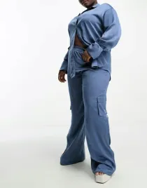 f0d002-niebieska-satynowe-spodnie-z-gumka-i-saw-it-first-4xl