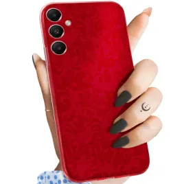 etui-do-samsung-galaxy-a05s-wzory-czerwone-serca-roze-obudowa-pokrowiec