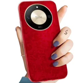 etui-do-honor-x50-5g-magic-6-lite-wzory-czerwone-serca-roze-obudowa-case