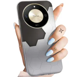 etui-do-honor-x50-5g-magic-6-lite-wzory-szare-metallic-grey-obudowa-case