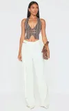 brazowy-top-w-paski-prettylittlething-m-rozmiar-m