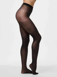 czarne-rajstopy-w-groszki-pieces-s-m