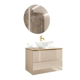 szafka-lazienkowa-aurora-kaszmir-gold-bateria-umywalka-muszelka-lustro