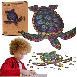 puzzle-drewniane-ukladanka-dlugowieczny-zolw-kolorowy-zwierze-pua3-00738-pu