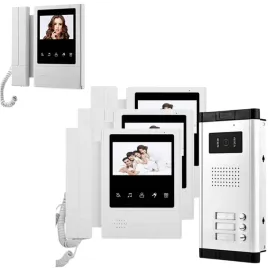 wideodomofon-bialy-kamera-ir-3-monitory-rfid-wielorodzinny-otwieranie-drzwi