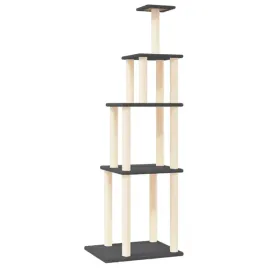 drapak-dla-kota-z-sizalowymi-slupkami-ciemnoszary-183-cm
