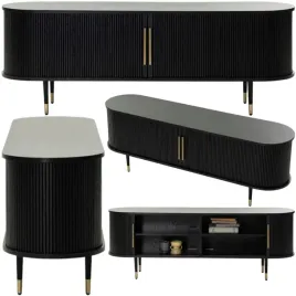 szafka-rtv-clemente-160cm-lamele-czarna-dwudrzwiowa-przesuwne-nozki