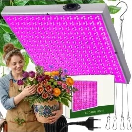 lampa-panel-225-led-zestaw-do-wzrostu-uprawy-roslin-warzyw-wiszaca-linki
