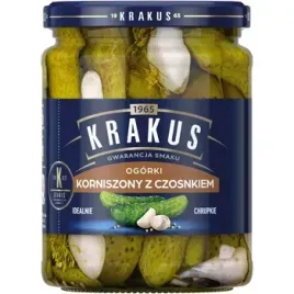 krakus-ogorki-korniszony-z-czosnkiem-500-g