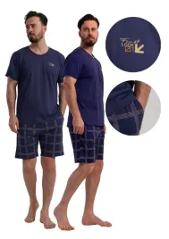 pizama-meska-bawelniana-vienetta-5xl-krotki-rekaw-i-spodnie-luzna-wygodna